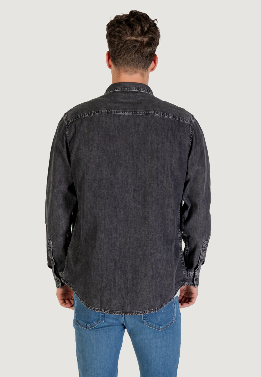 Camicia manica lunga Calvin Klein Jeans CASUAL CLASSIC VAIL Nero - Foto 4