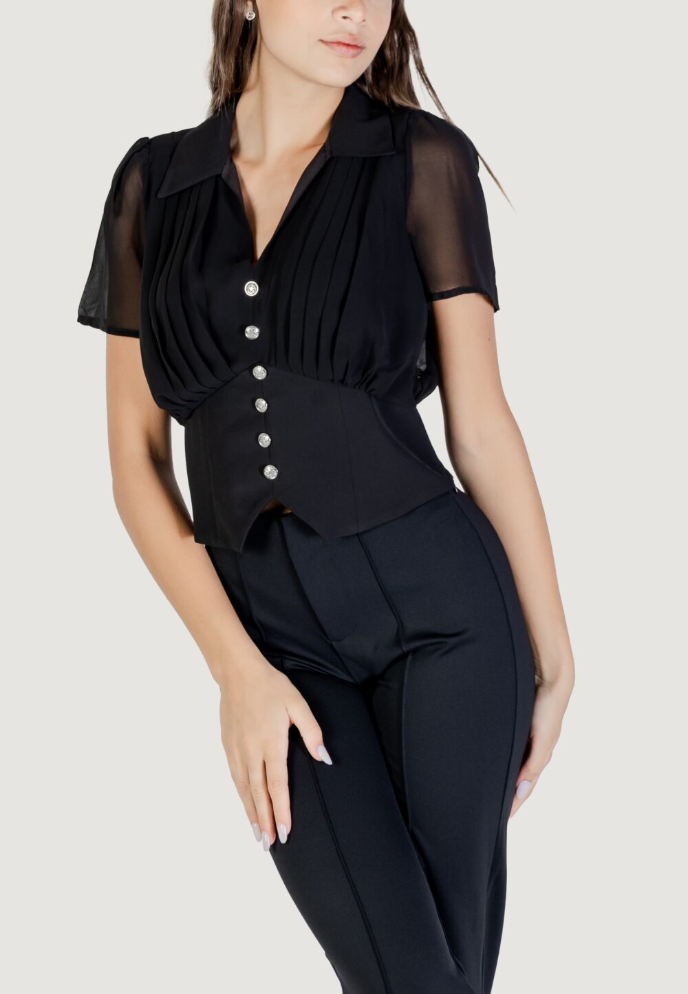 Camicia manica corta Morgan De Toi  Nero - Foto 1