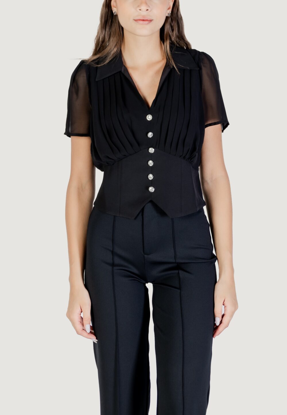 Camicia manica corta Morgan De Toi  Nero - Foto 5