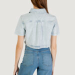 Camicia manica corta Tommy Hilfiger Jeans CROPPED SS SHIRT CI6 Blue Denim Chiaro - Foto 4