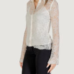 Camicia manica lunga Guess LS ANTOINETTE LACE SHIRT Avorio - Foto 4