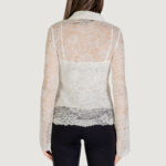 Camicia manica lunga Guess LS ANTOINETTE LACE SHIRT Avorio - Foto 5