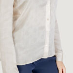 Camicia manica lunga Guess LS MARTHE LOGO SHIRT Avorio - Foto 4