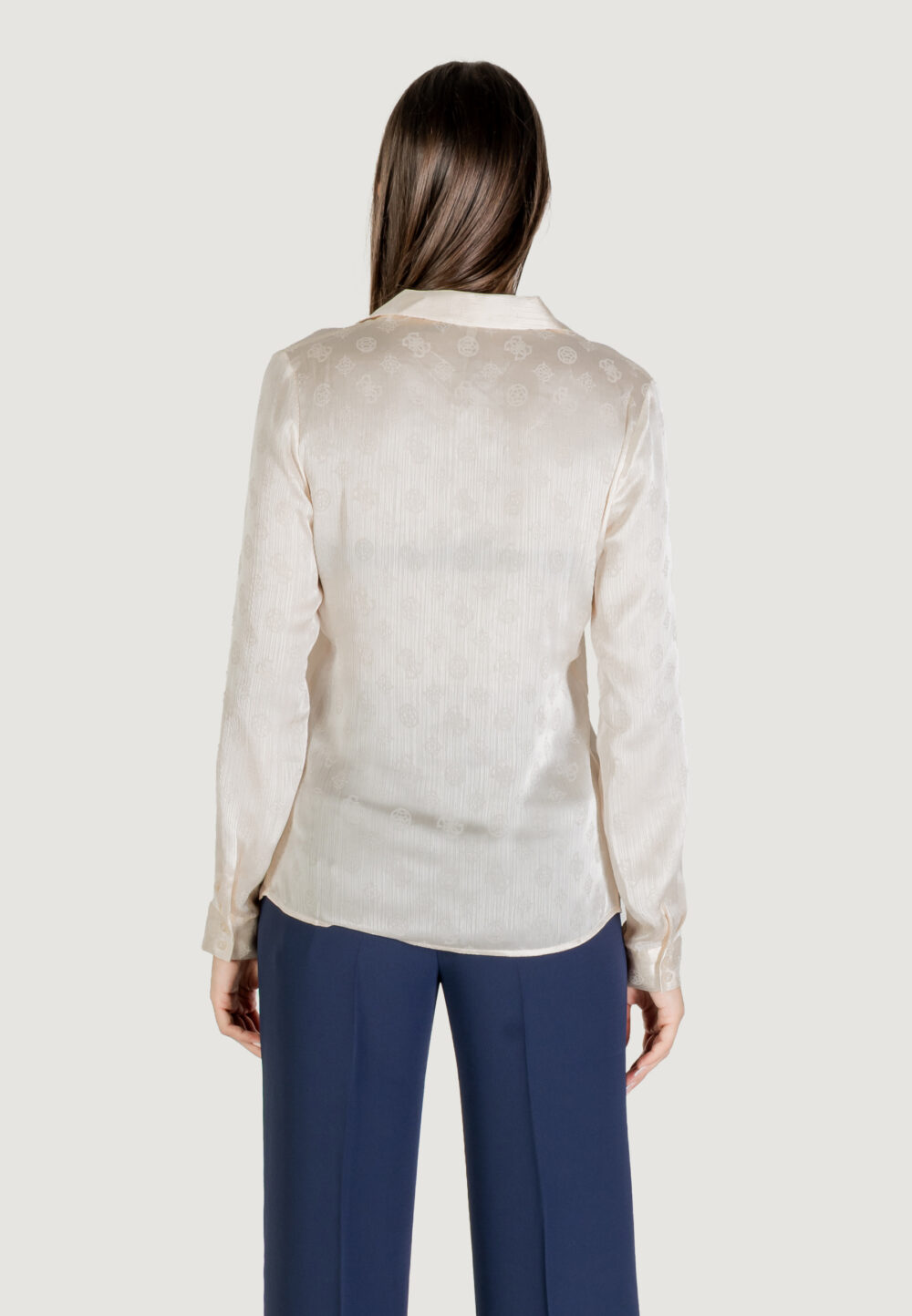 Camicia manica lunga Guess LS MARTHE LOGO SHIRT Avorio - Foto 5