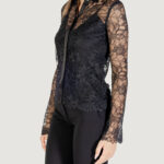Camicia manica lunga Guess LS ANTOINETTE LACE SHIRT Nero - Foto 4