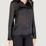 Camicia manica lunga Guess LS MARTHE LOGO SHIRT Nero - Foto 3