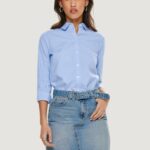 Camicia manica lunga Jacqueline de Yong JDYMIO L/S WVN NOOS Celeste - Foto 1