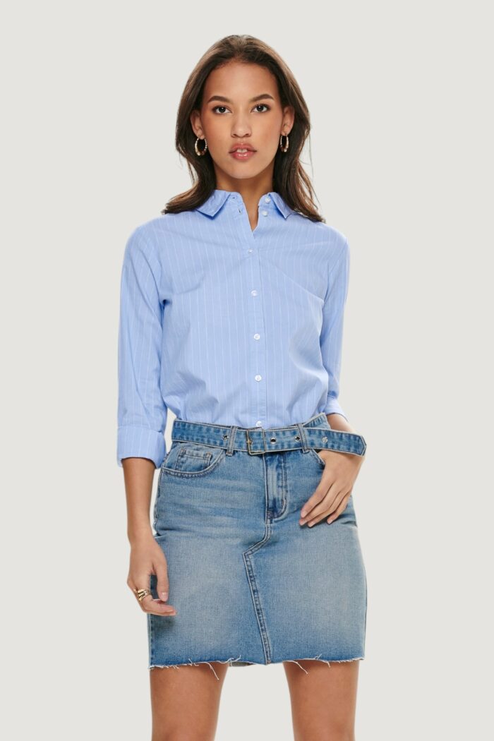 Camicia manica lunga Jacqueline De Yong JDYMIO L/S WVN NOOS Celeste