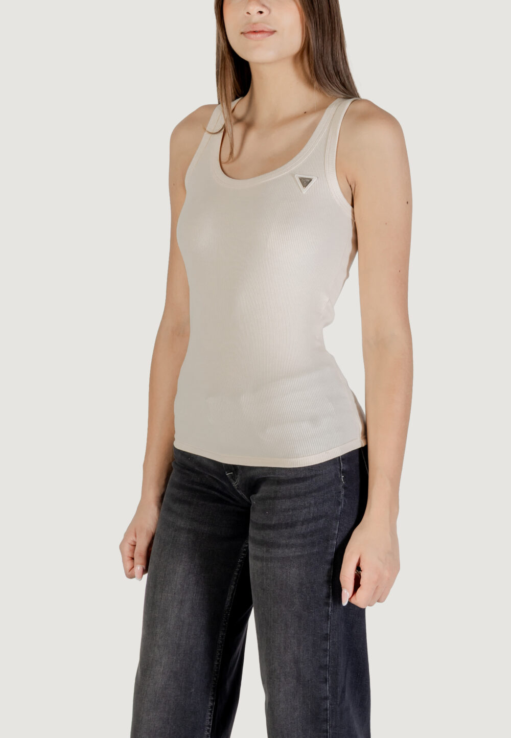 Canotta Guess Active COLETTE RIB TANK Rosa Cipria - Foto 2