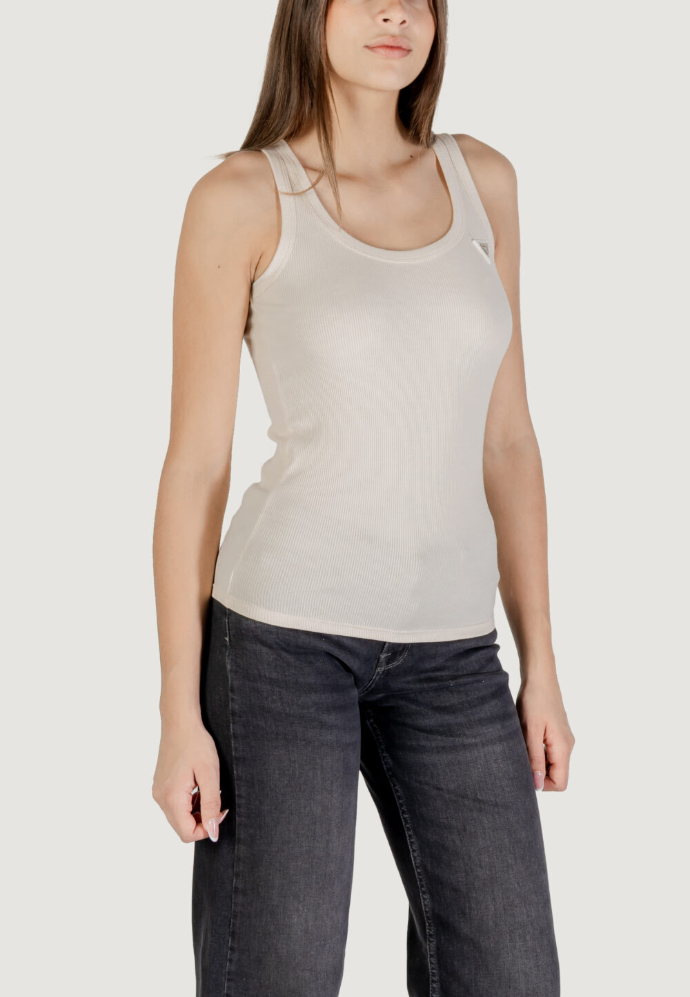 Canotta Guess Active COLETTE RIB TANK Rosa Cipria - Foto 3