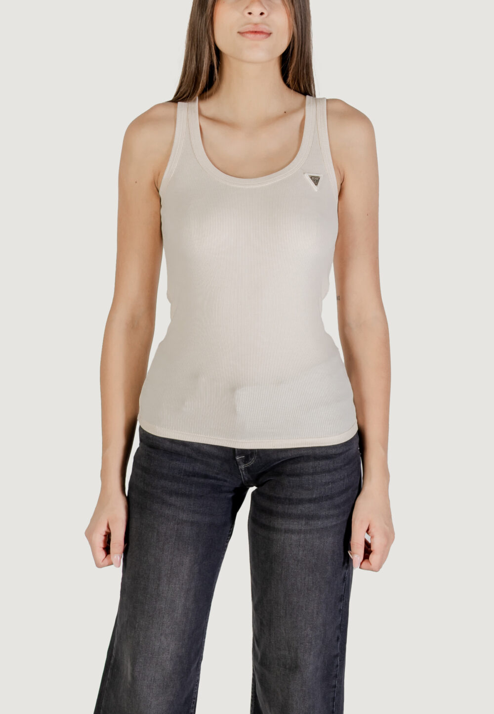 Canotta Guess Active COLETTE RIB TANK Rosa Cipria - Foto 4