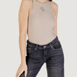 Canotta Guess SL ROUND NK GUENDALINA Beige - Foto 1