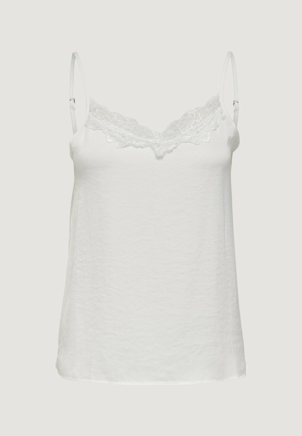 Canotta Jacqueline de Yong JDYAPPA NEW LACE SINGLET WVN NOOS Bianco - Foto 2