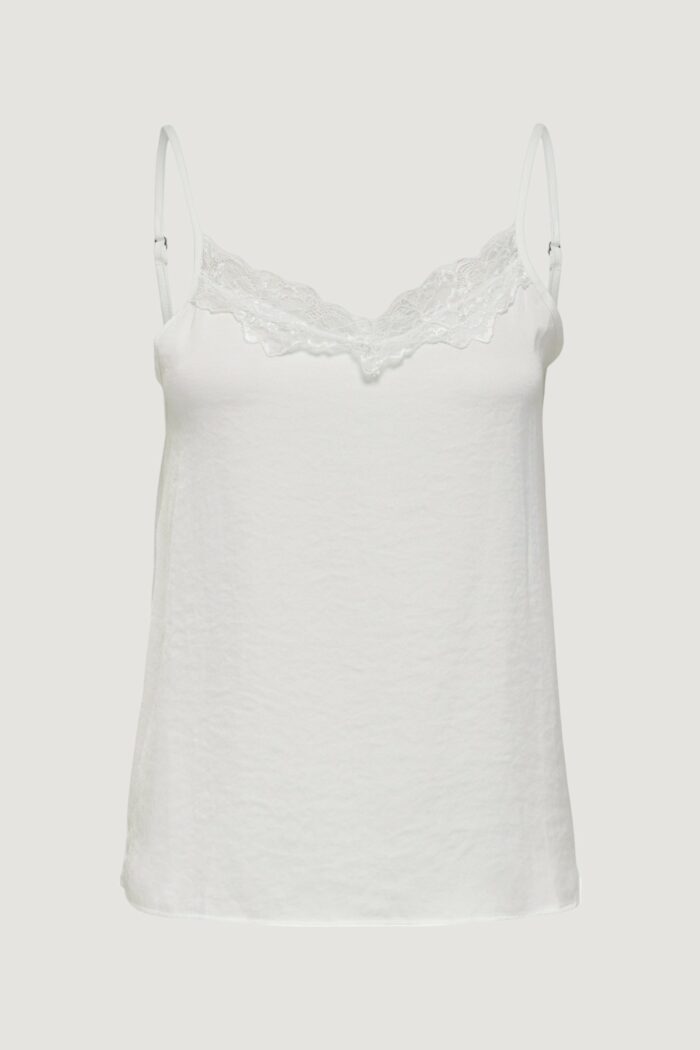 Canotta Jacqueline De Yong JDYAPPA NEW LACE SINGLET WVN NOOS Bianco