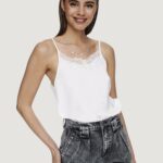 Canotta Jacqueline de Yong JDYAPPA NEW LACE SINGLET WVN NOOS Bianco - Foto 1