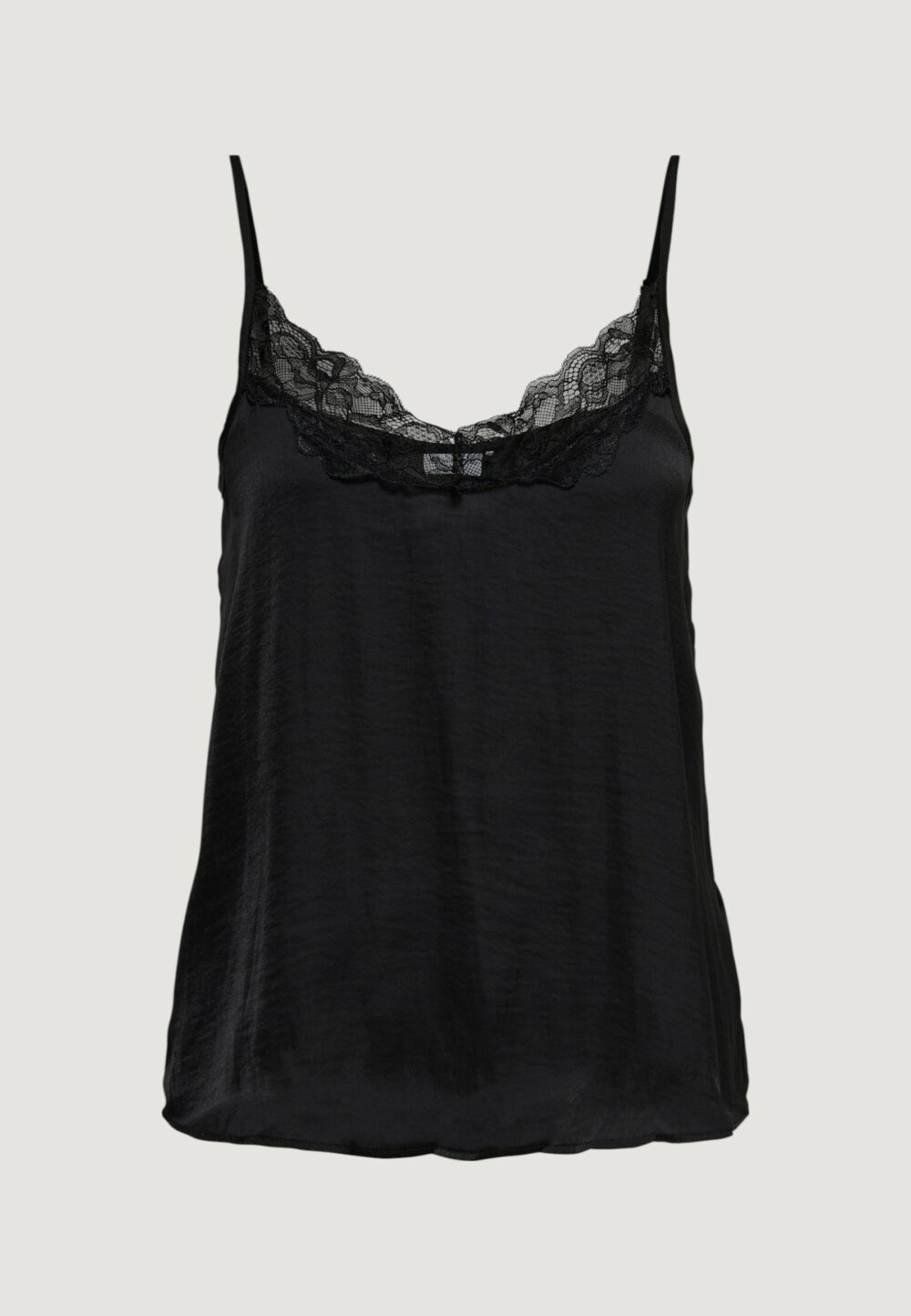 Canotta Jacqueline de Yong JDYAPPA NEW LACE SINGLET WVN NOOS Nero - Foto 2