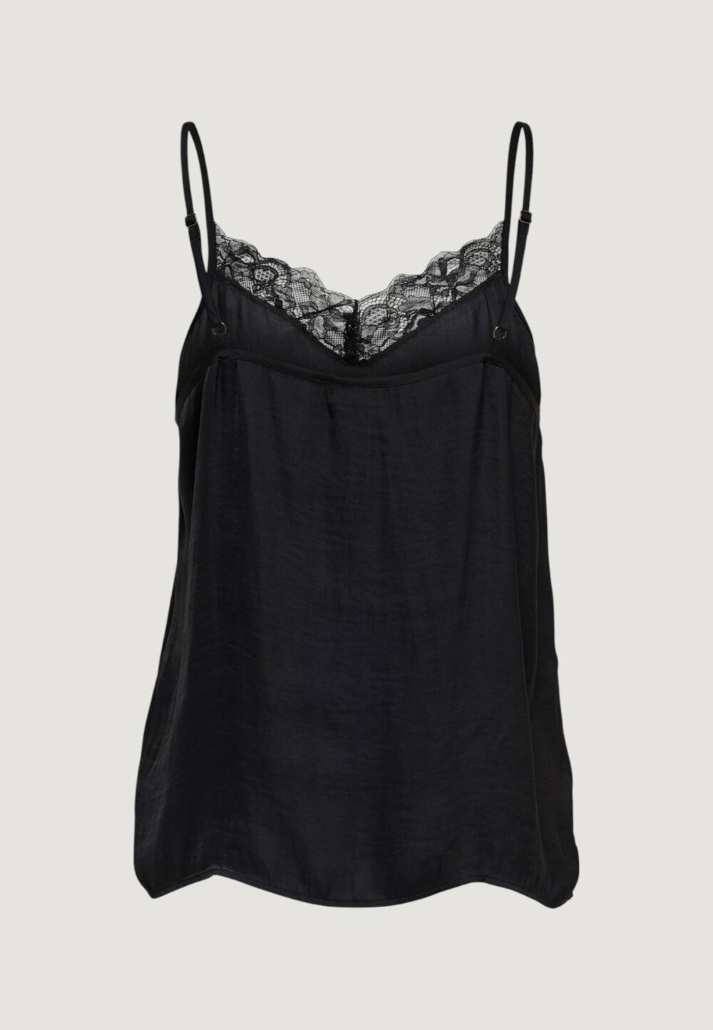 Canotta Jacqueline de Yong JDYAPPA NEW LACE SINGLET WVN NOOS Nero - Foto 3