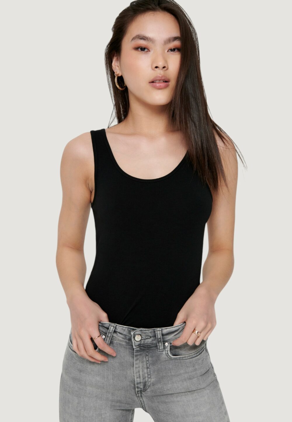Canotta Only LIVE LOVE TANK TOP NOOS Nero - Foto 3