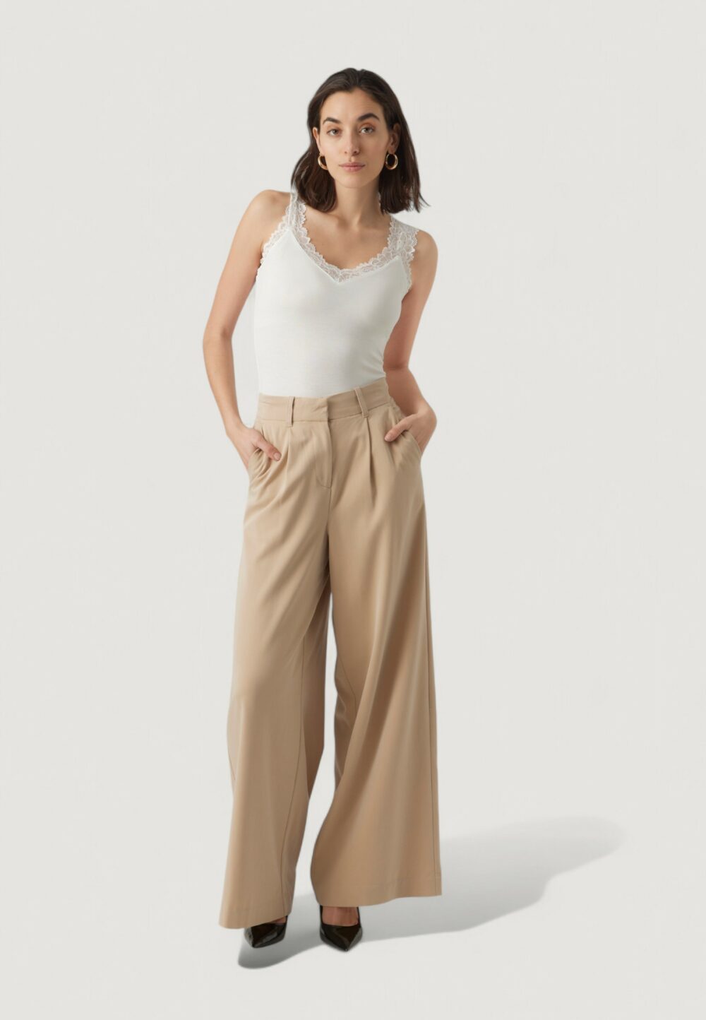 Canotta Vero Moda VMROSA SL TOP GA JRS NOOS Bianco - Foto 4