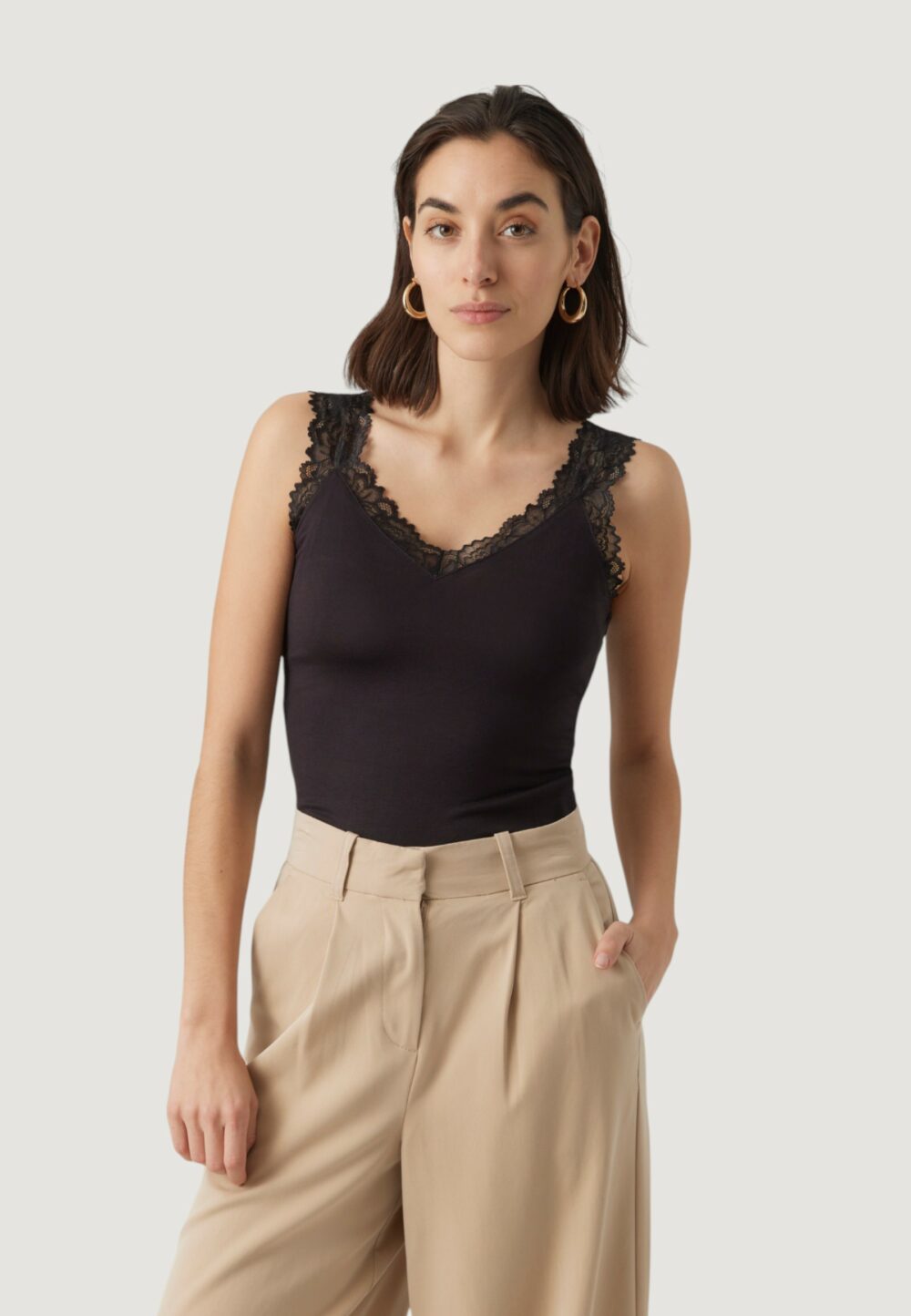 Canotta Vero Moda VMROSA SL TOP GA JRS NOOS Nero - Foto 1