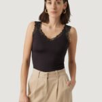 Canotta Vero Moda VMROSA SL TOP GA JRS NOOS Nero - Foto 1