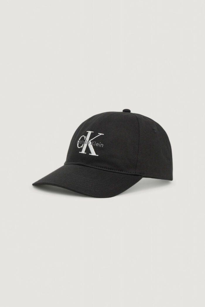 Cappello con visiera Calvin Klein MONOLOGO EMBROIDERY BASEBALL Nero – LV04G5004G