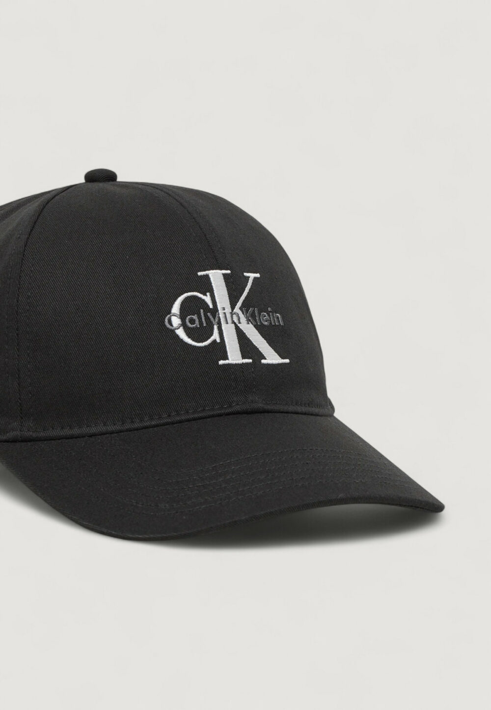 Cappello con visiera Calvin Klein Jeans MONOLOGO EMBROIDERY BASEBALL Nero - Foto 2