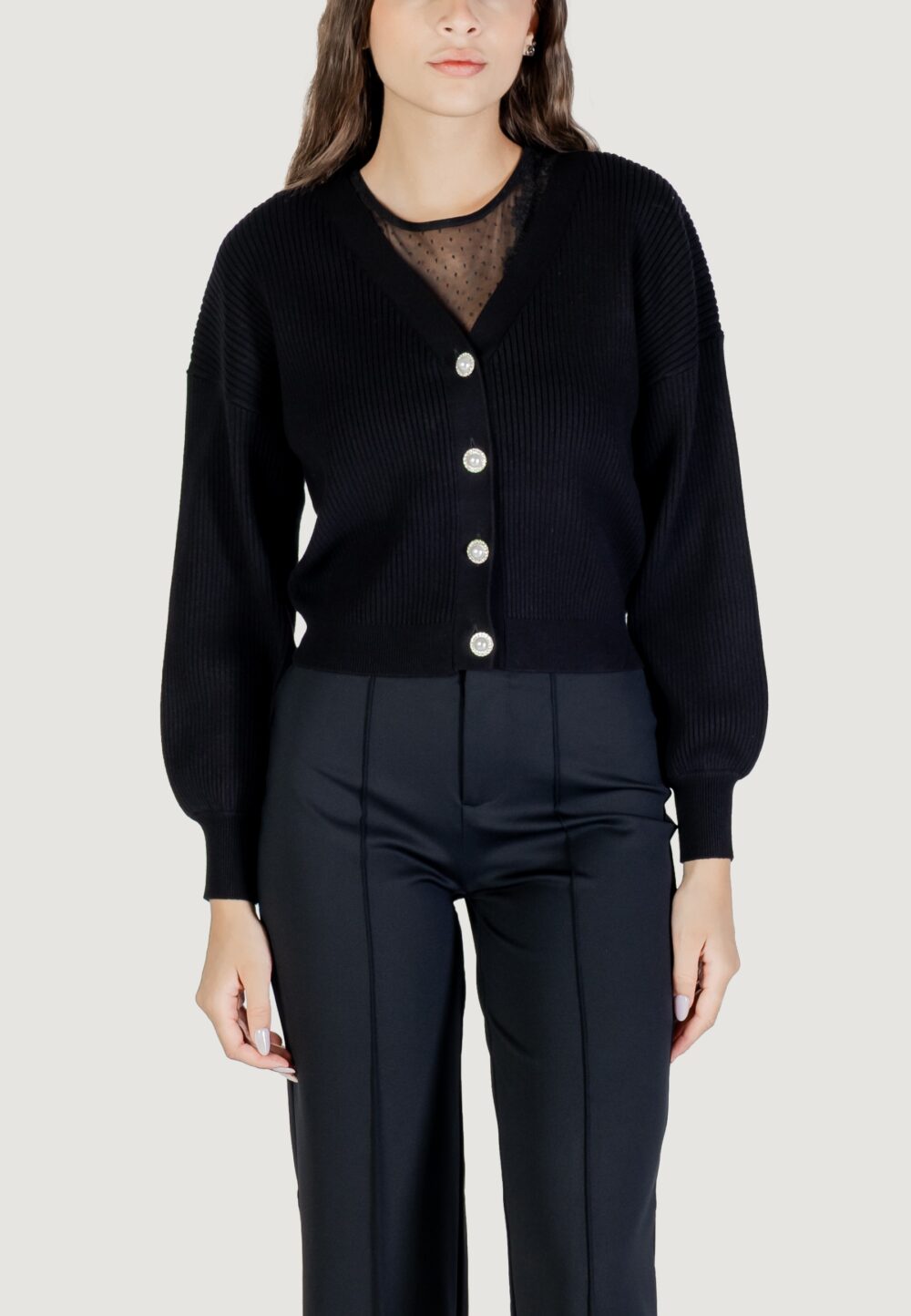 Cardigan Guess LS VN HANNA CARDI SWTR Nero - Foto 1
