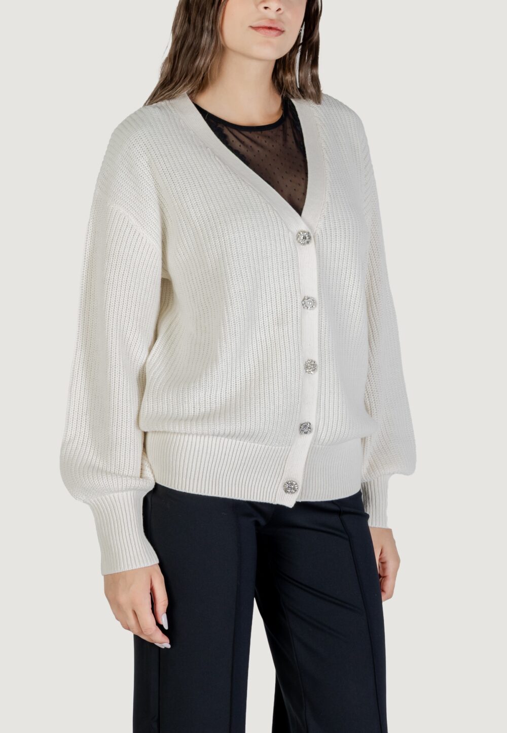 Cardigan Guess LS VN JAMIE CARDI SWTR Panna - Foto 2