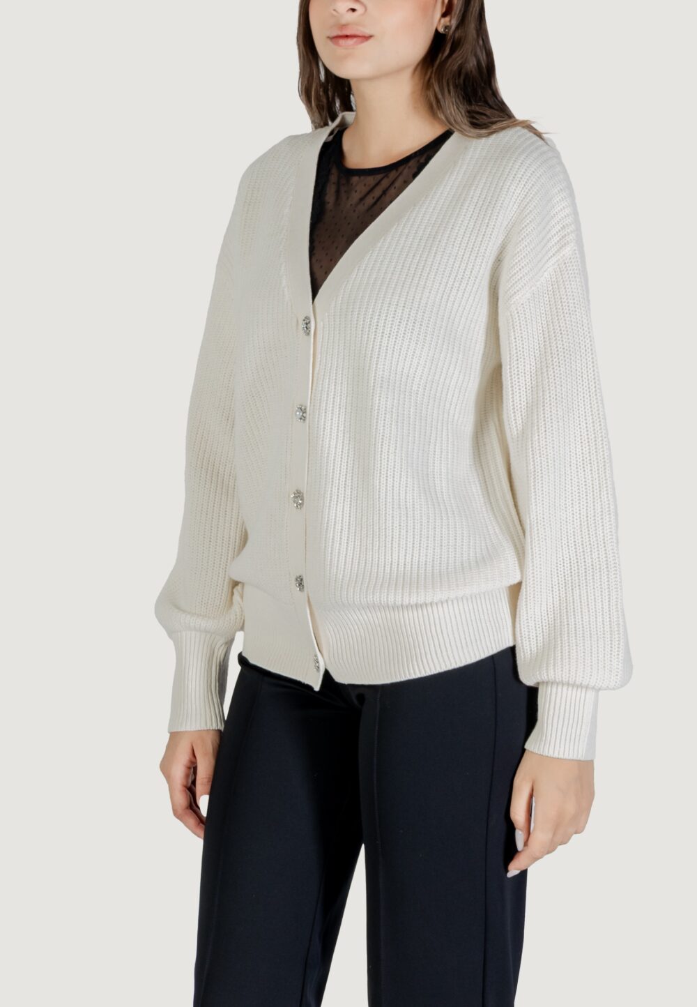 Cardigan Guess LS VN JAMIE CARDI SWTR Panna - Foto 3