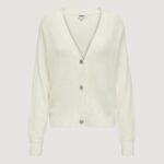 Cardigan Only ONLELLA PIUMO L/S CC KNT Panna - Foto 1