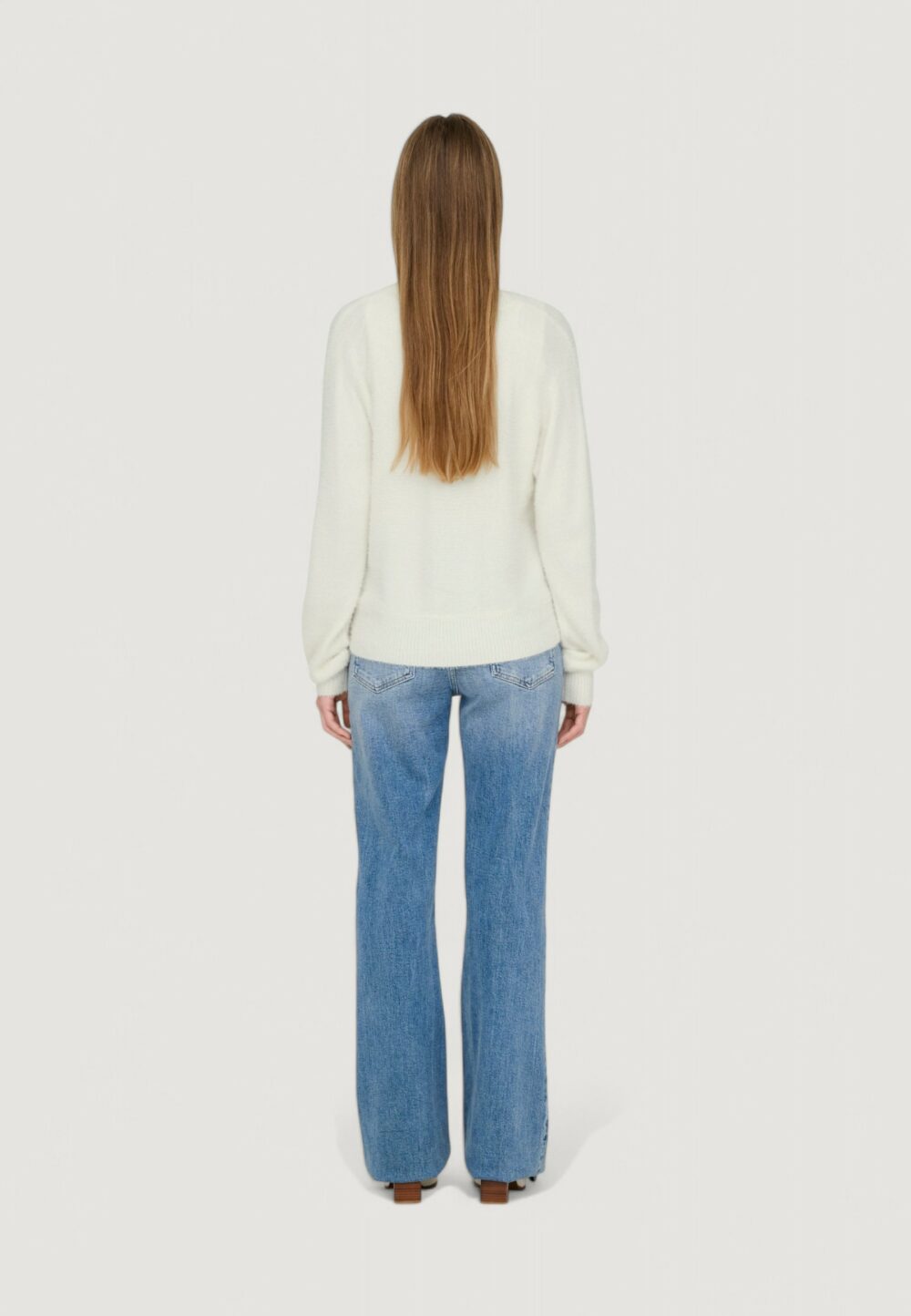 Cardigan Only ONLELLA PIUMO L/S CC KNT Panna - Foto 4