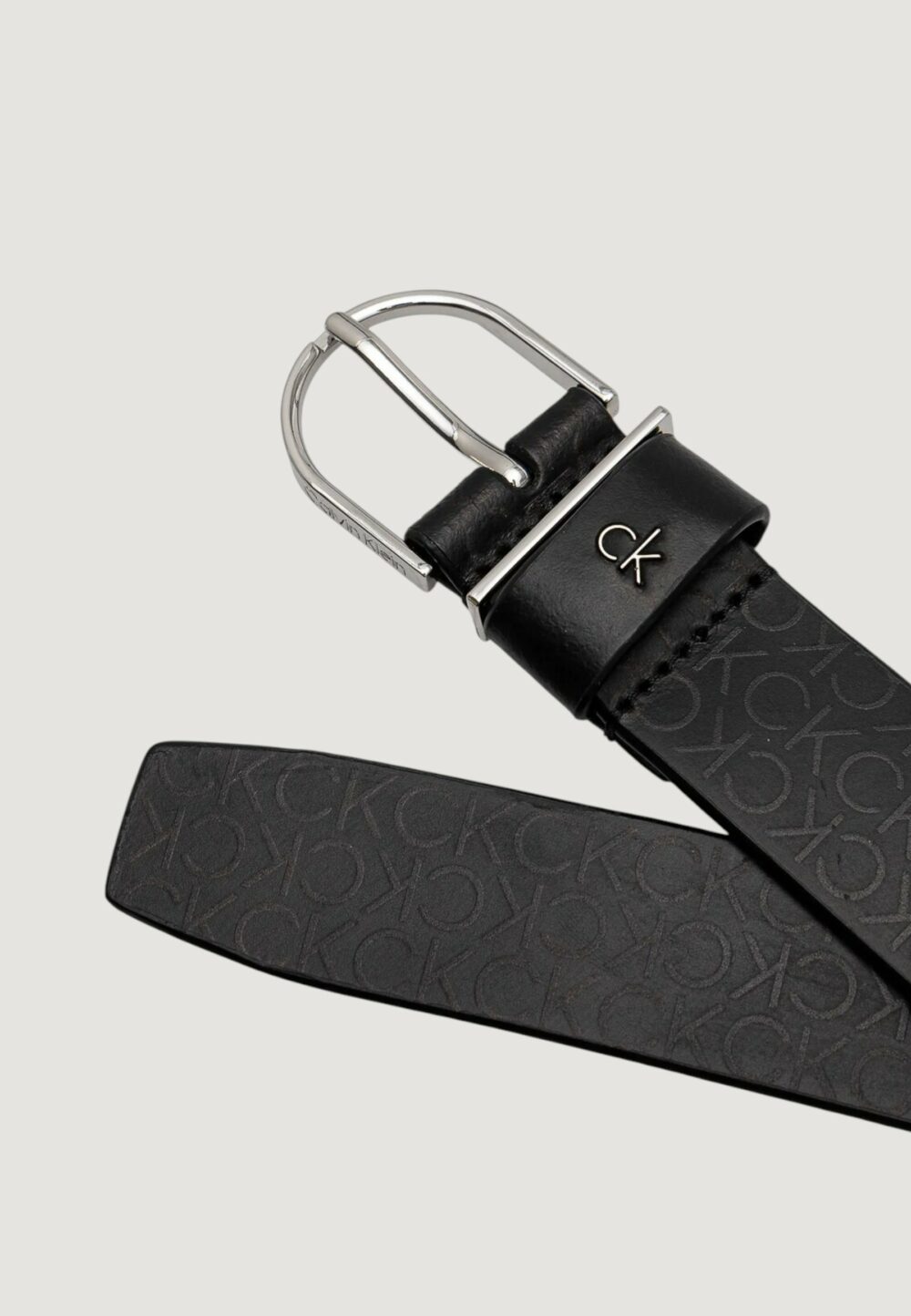 Cinta Calvin Klein CK METAL LOOP RND BCKLE 3.0_MONO Nero - Foto 4
