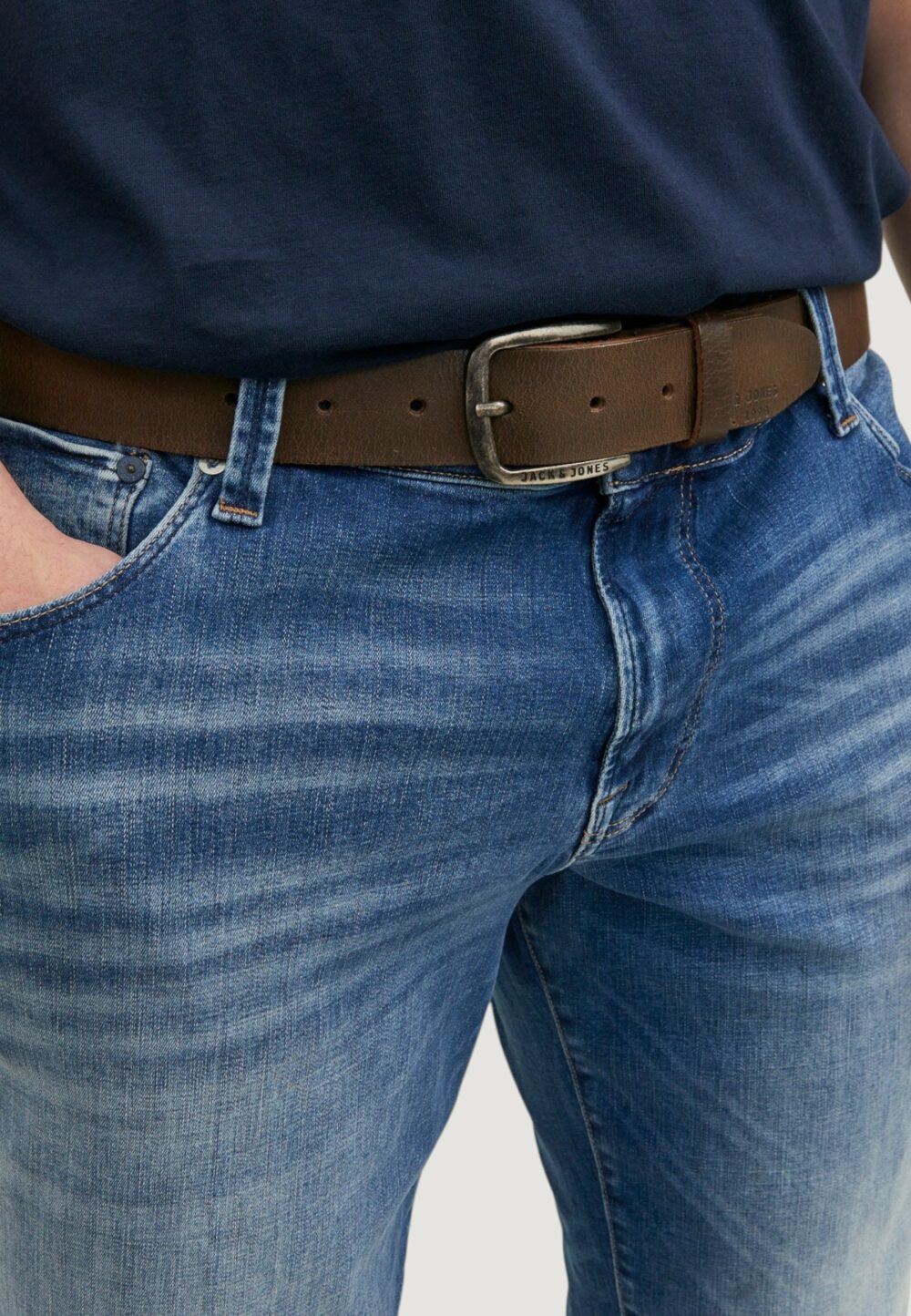 Cinta Jack Jones JACPAUL LEATHER NOOS Cuoio - Foto 3