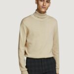 Dolcevita Jack Jones JJEEMIL KNIT ROLL NECK NOOS Beige - Foto 3