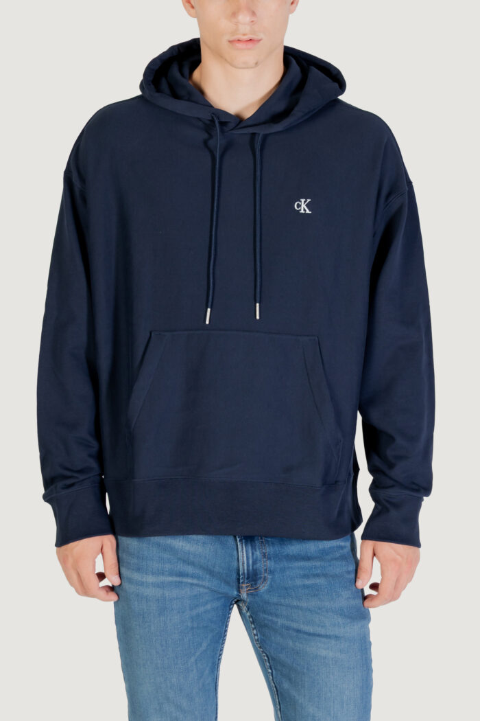 Felpa con cappuccio Calvin Klein PREMIUM TERRY MONOGR Blue scuro – LV04RC278G