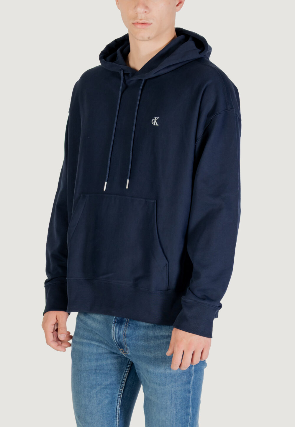 Felpa con cappuccio Calvin Klein Jeans PREMIUM TERRY MONOGR Blue scuro - Foto 2