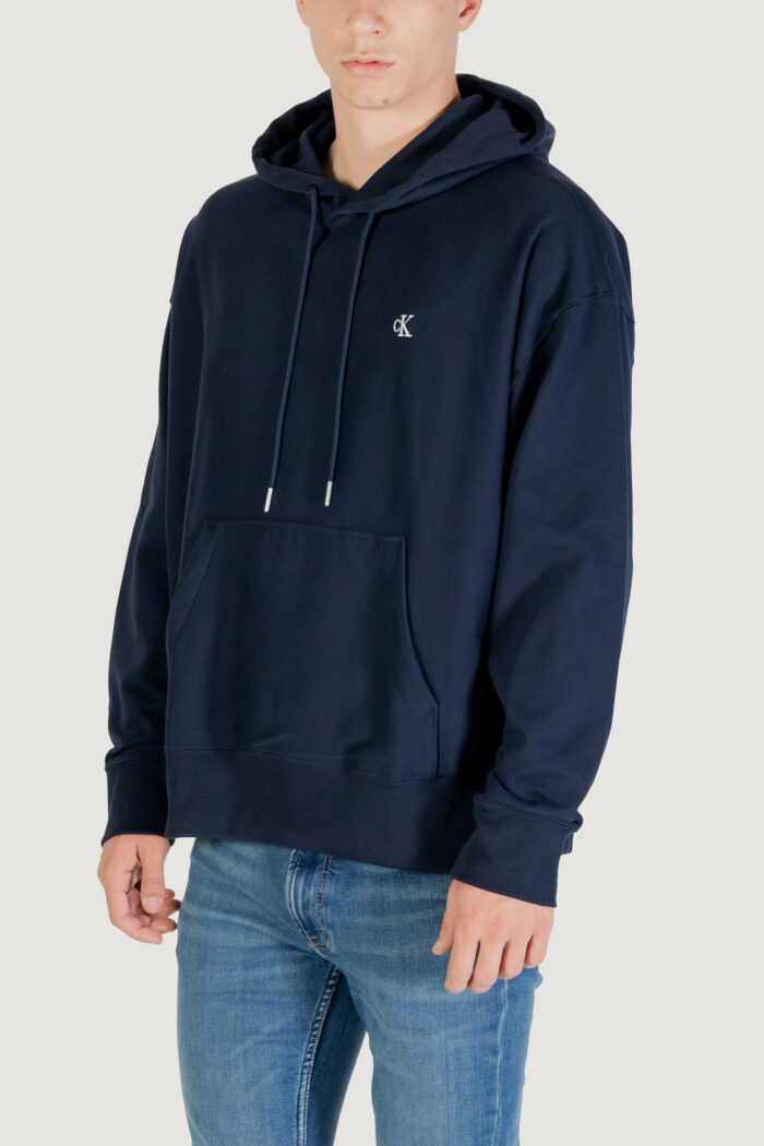 Felpa con cappuccio Calvin Klein PREMIUM TERRY MONOGR Blue scuro – LV04RC278G