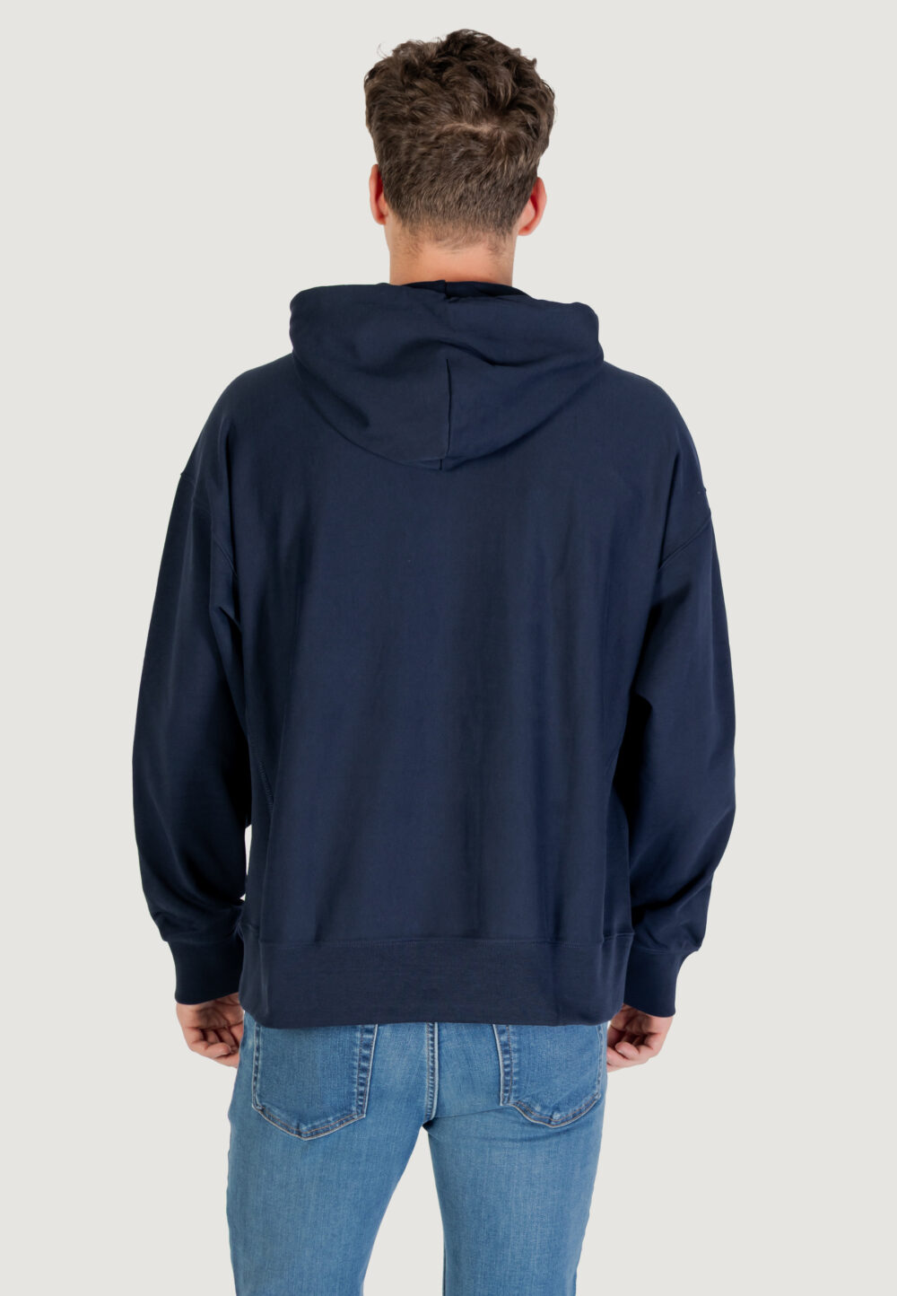 Felpa con cappuccio Calvin Klein Jeans PREMIUM TERRY MONOGR Blue scuro - Foto 4