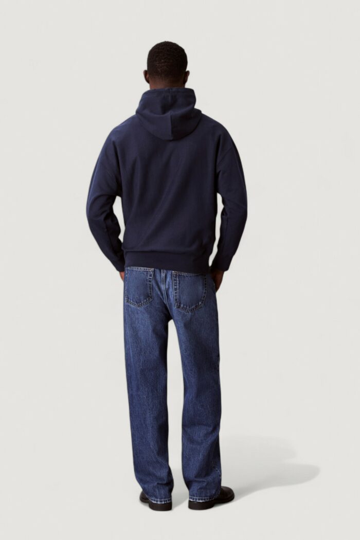 Felpa con cappuccio Calvin Klein PREMIUM TERRY MONOGR Blue scuro