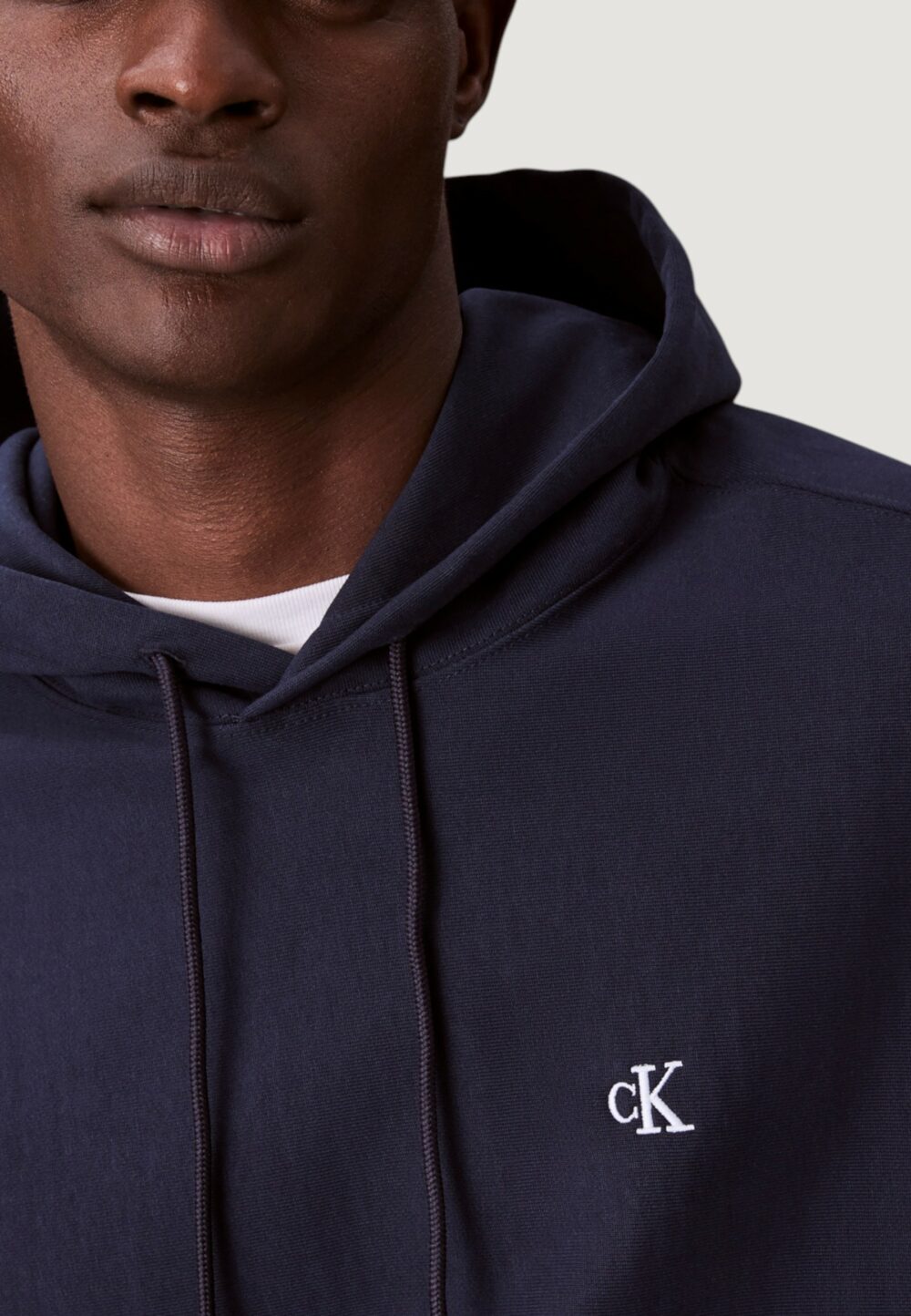 Felpa con cappuccio Calvin Klein Jeans PREMIUM TERRY MONOGR Blue scuro - Foto 4