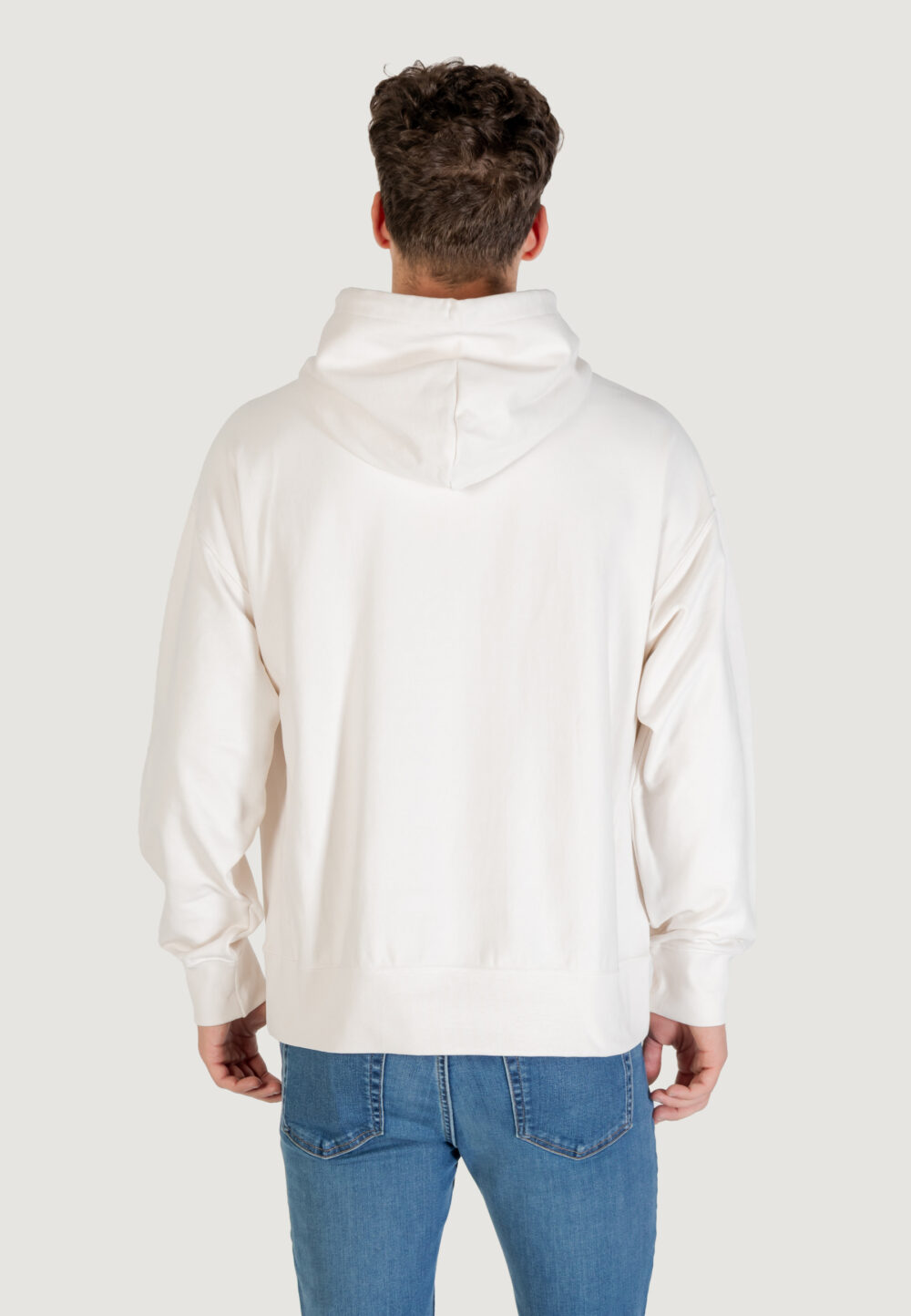 Felpa con cappuccio Calvin Klein Jeans PREMIUM TERRY MONOGR Latte - Foto 4