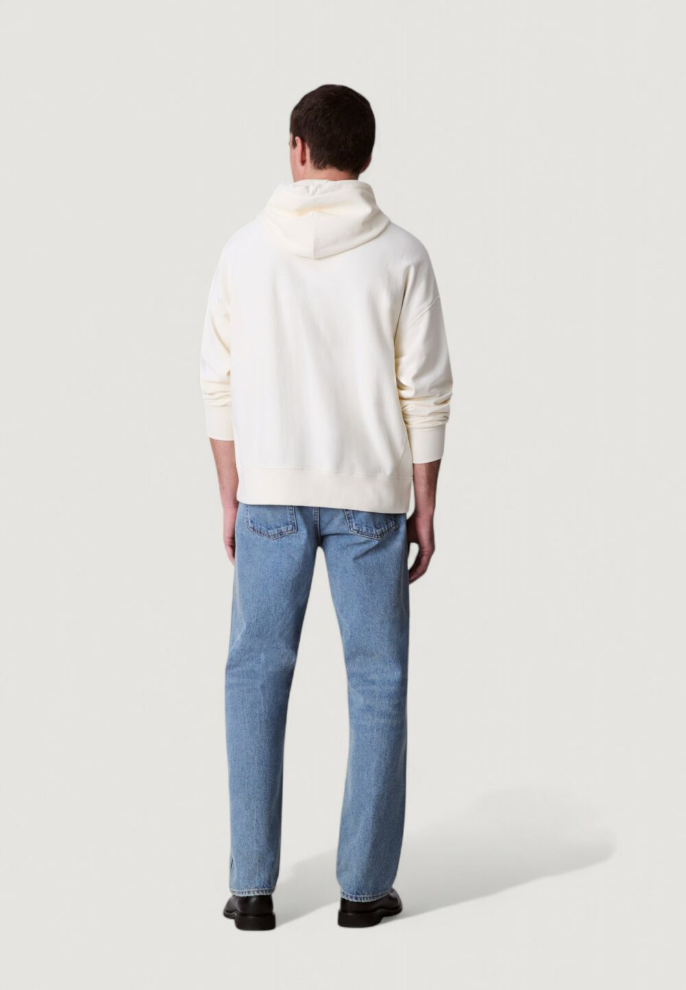 Felpa con cappuccio Calvin Klein Jeans PREMIUM TERRY MONOGR Latte - Foto 2
