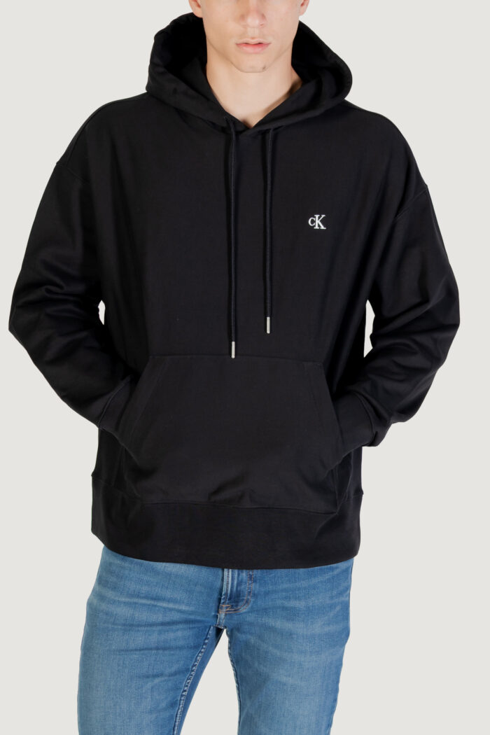 Felpa con cappuccio Calvin Klein PREMIUM TERRY MONOGR Nero – LV04RC278G