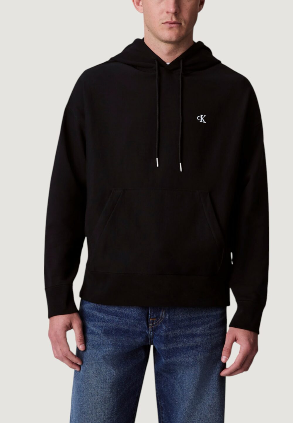 Felpa con cappuccio Calvin Klein Jeans PREMIUM TERRY MONOGR Nero - Foto 1