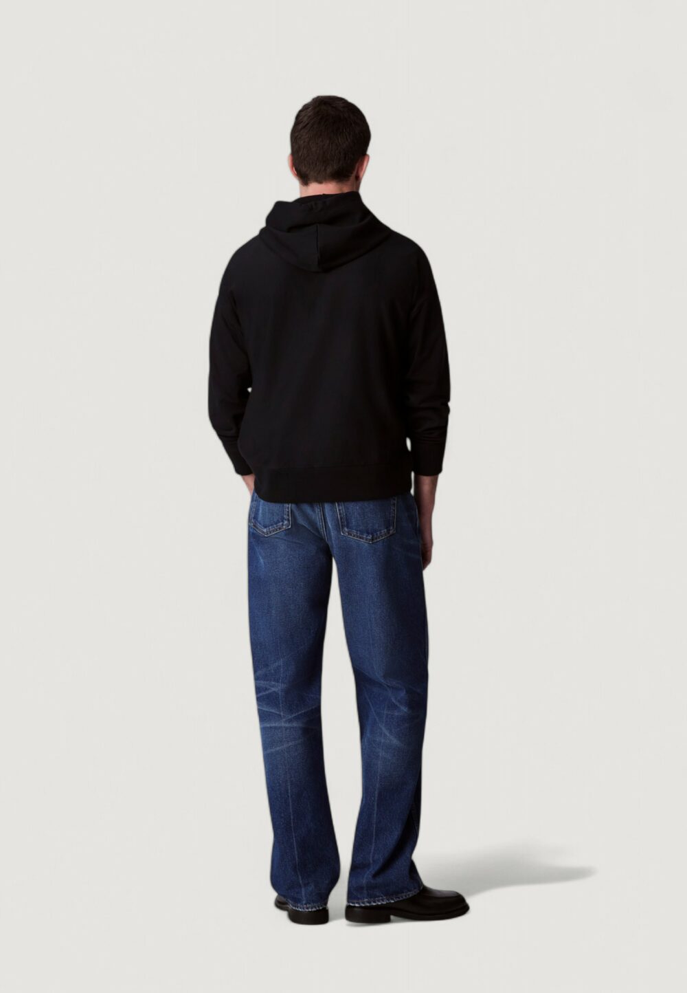 Felpa con cappuccio Calvin Klein Jeans PREMIUM TERRY MONOGR Nero - Foto 2