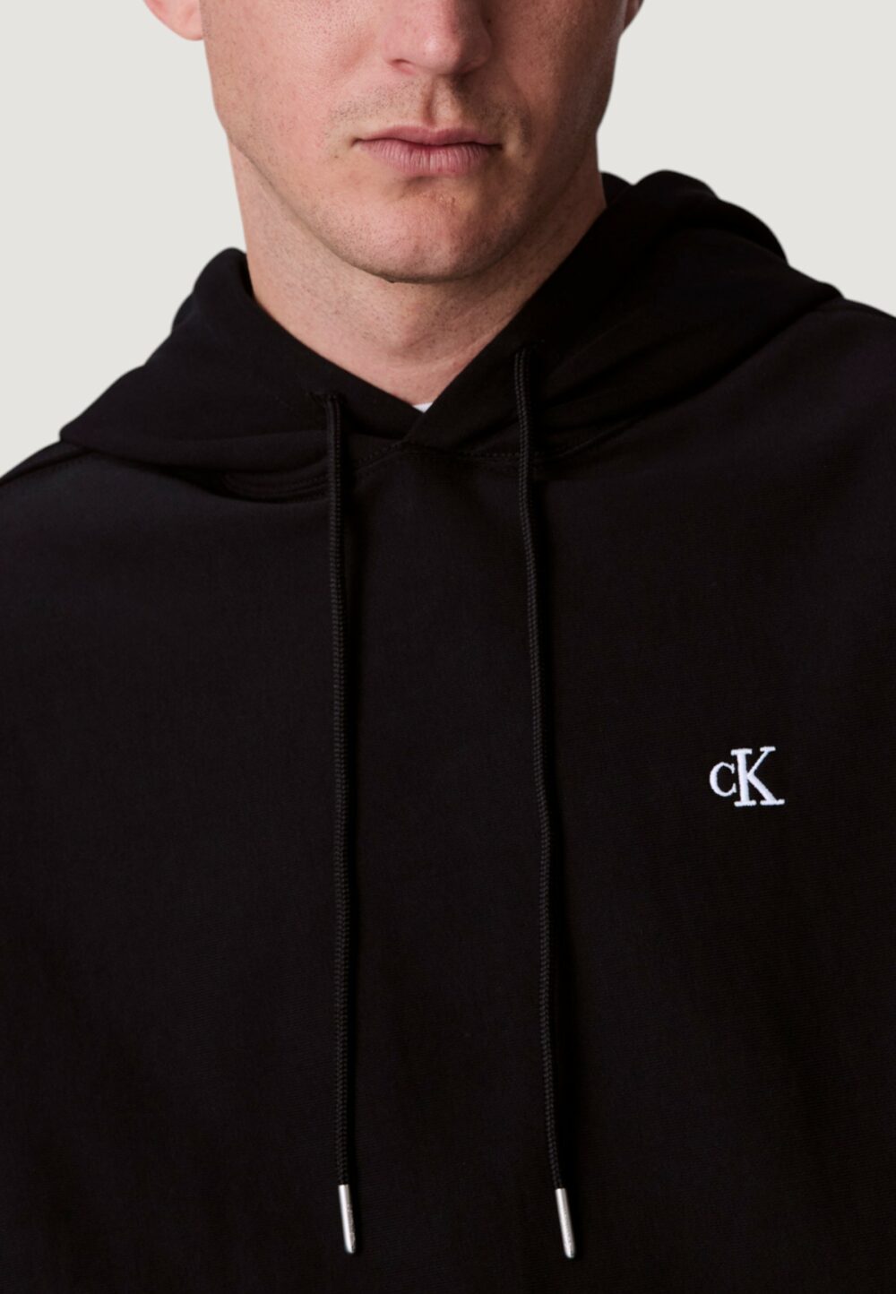 Felpa con cappuccio Calvin Klein Jeans PREMIUM TERRY MONOGR Nero - Foto 4