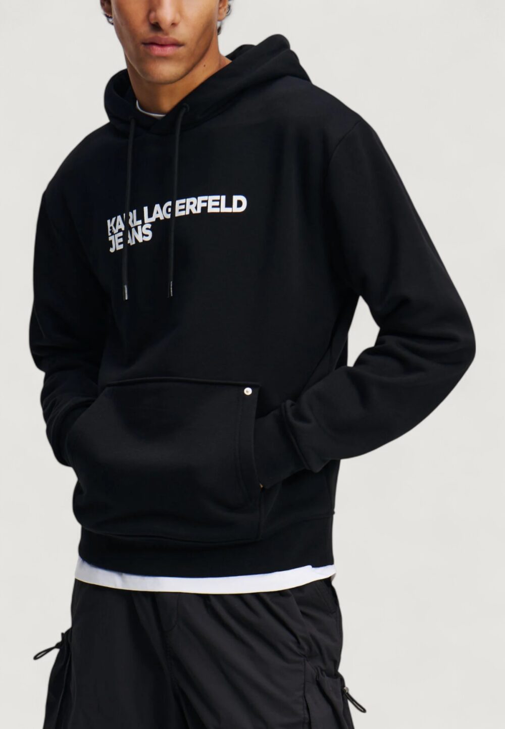 Felpa con cappuccio Karl Lagerfeld Jeans KLJ REG LOGO HOODIE Nero - Foto 1