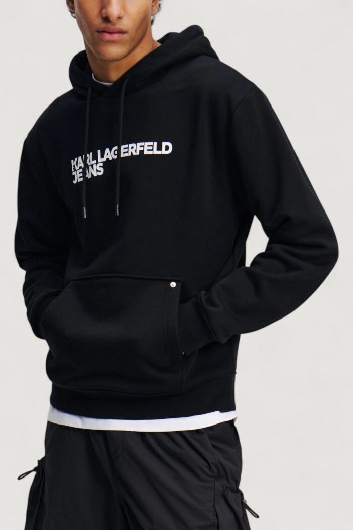Felpa con cappuccio Karl Lagerfeld Jeans KLJ REG LOGO HOODIE Nero
