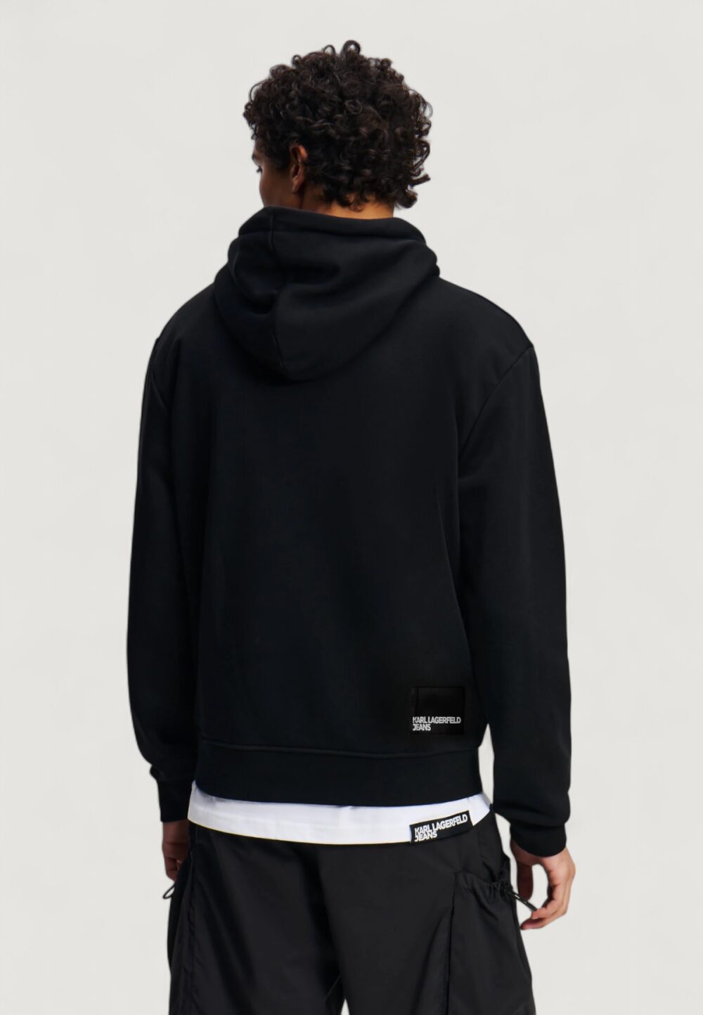 Felpa con cappuccio Karl Lagerfeld Jeans KLJ REG LOGO HOODIE Nero - Foto 4